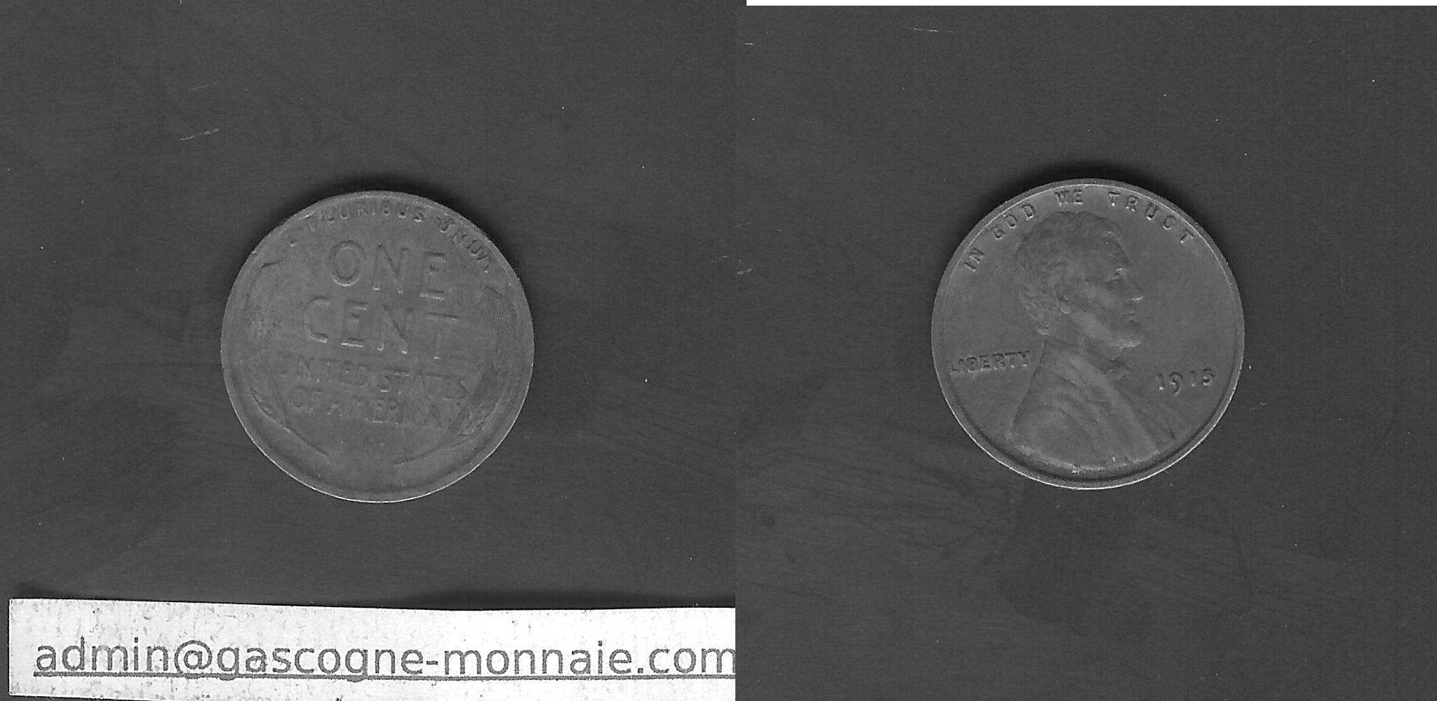 USA cent Lincoln 1915 VF+